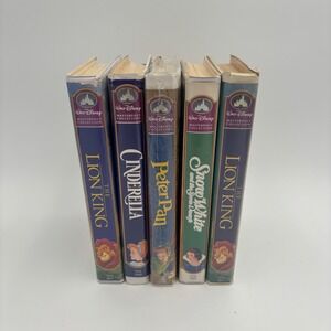 Disney VHS Lot Kids OS Multi Good Masterpiece Collection Lion King Peter Pan